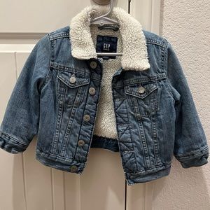 Gap Toddler Sherpa Lined Denim Jacket
